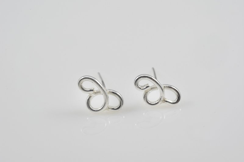 純手工銀耳環系列-P - 耳環/耳夾 - 其他金屬 灰色