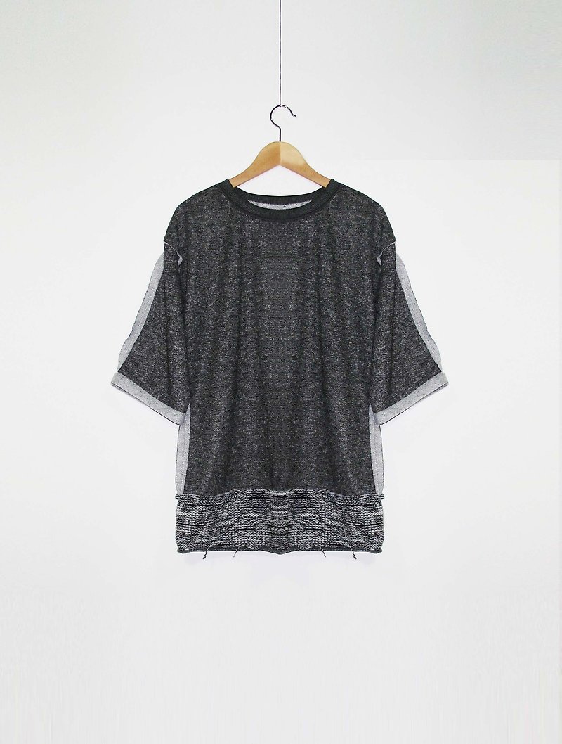 Wahr_ iron gray Anti long sleeve shirt fifth - Women's Tops - Other Materials 