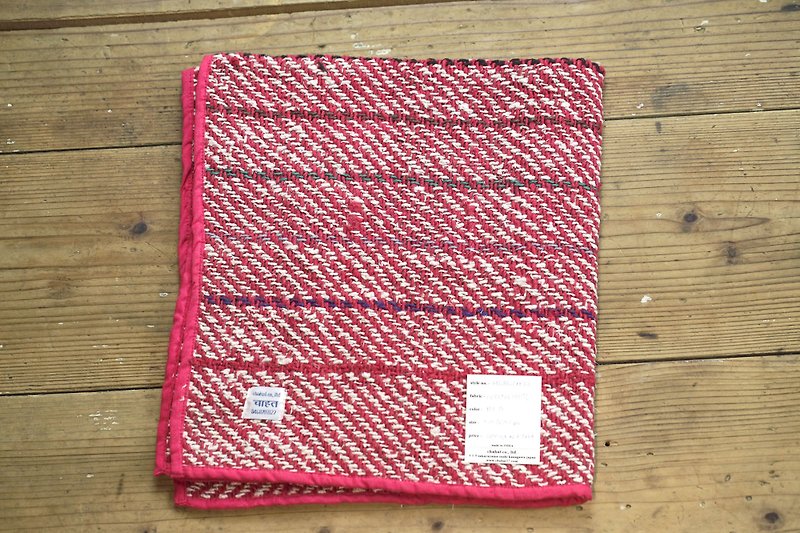 OMAKE 印度回收純棉環保毛巾 - ผ้าขนหนู - ผ้าฝ้าย/ผ้าลินิน สีแดง