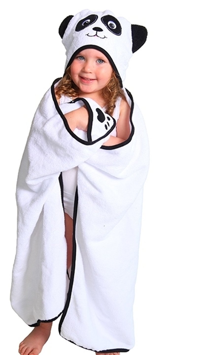 La Chamade / Animal Hooded Toddler Towel( Panda) - Towels - Cotton & Hemp Multicolor