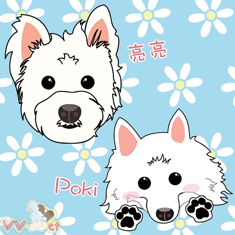 Customized pet painting Q picture-photo sticker - Other - Other Materials Multicolor