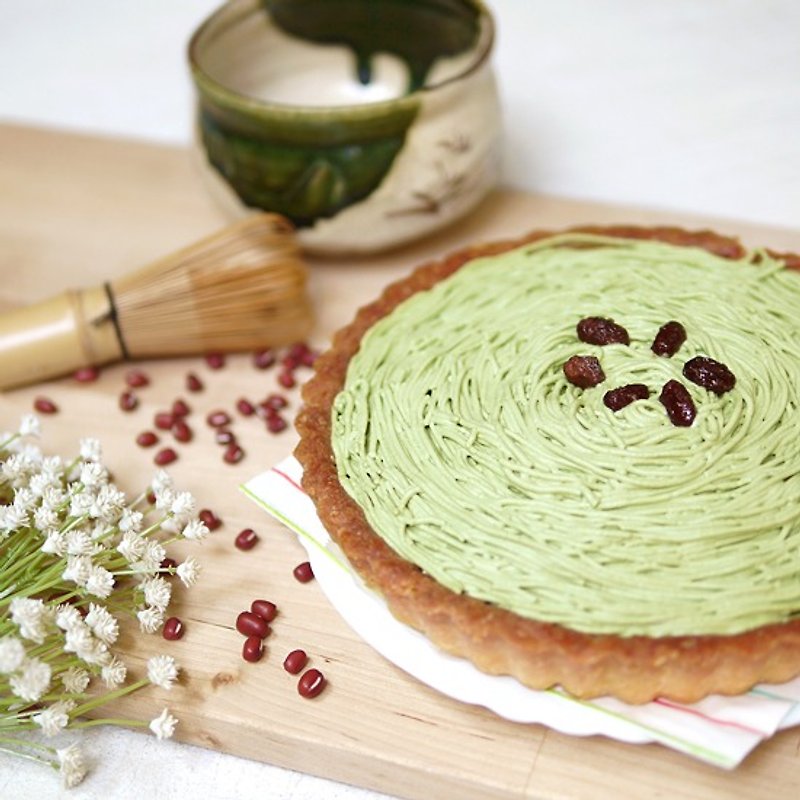 Japanese hand-made foreign fruit Kyoto Matcha red bean Tower / 6 inches - Savory & Sweet Pies - Fresh Ingredients 