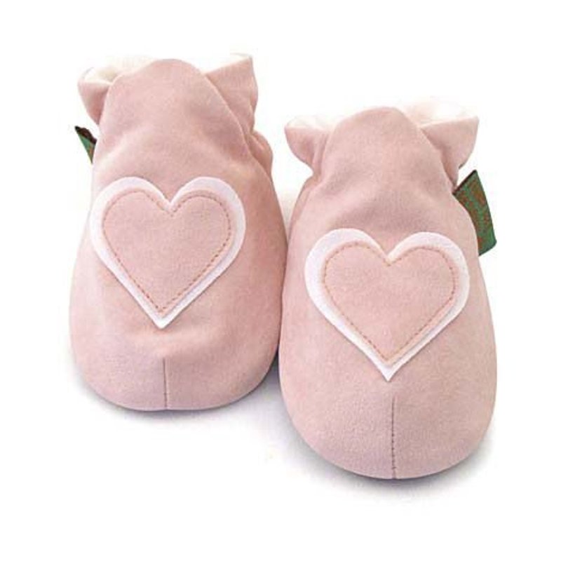 ★客製化★【英國手工鞋FunkyFeet Fashions】粉紅愛心學步鞋0-24M(NT$1750)/ 2-7Y(NT$1950) - 男/女童鞋 - 其他材質 粉紅色