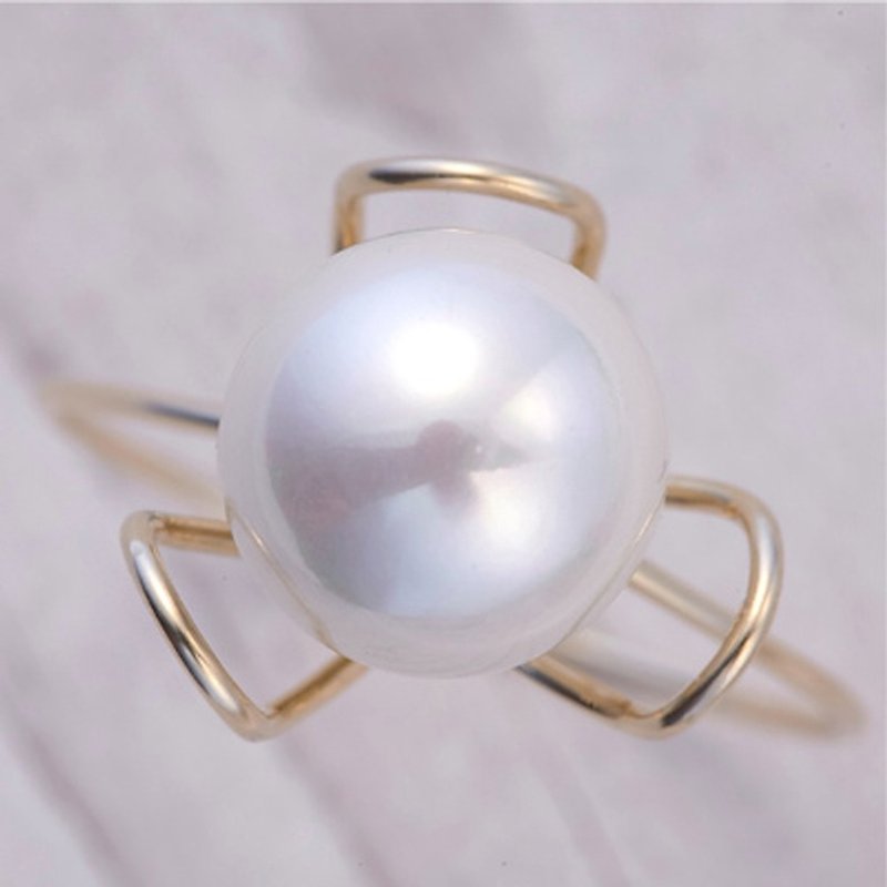 RING / 14kgf & Shell Pearl / AkebiaR01 - General Rings - Other Metals White