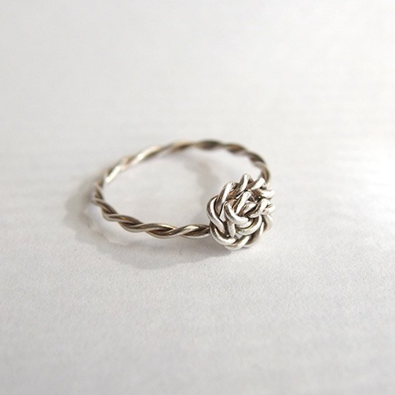 Winding / 925 Silver very fine version braided ring - General Rings - Other Metals Silver