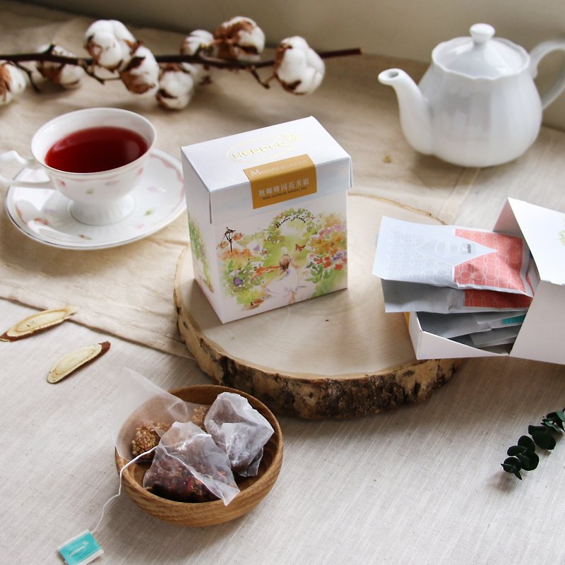 【88折】無咖啡因花茶組合包/養生/三角茶包 - 茶葉/漢方茶/水果茶 - 其他材質 橘色