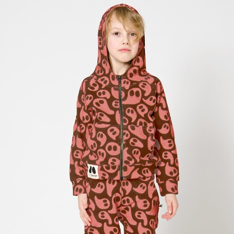 【Swedish children's clothing】Organic cotton pixie jacket 6M to 8 years old orange red - เสื้อโค้ด - ผ้าฝ้าย/ผ้าลินิน สีแดง