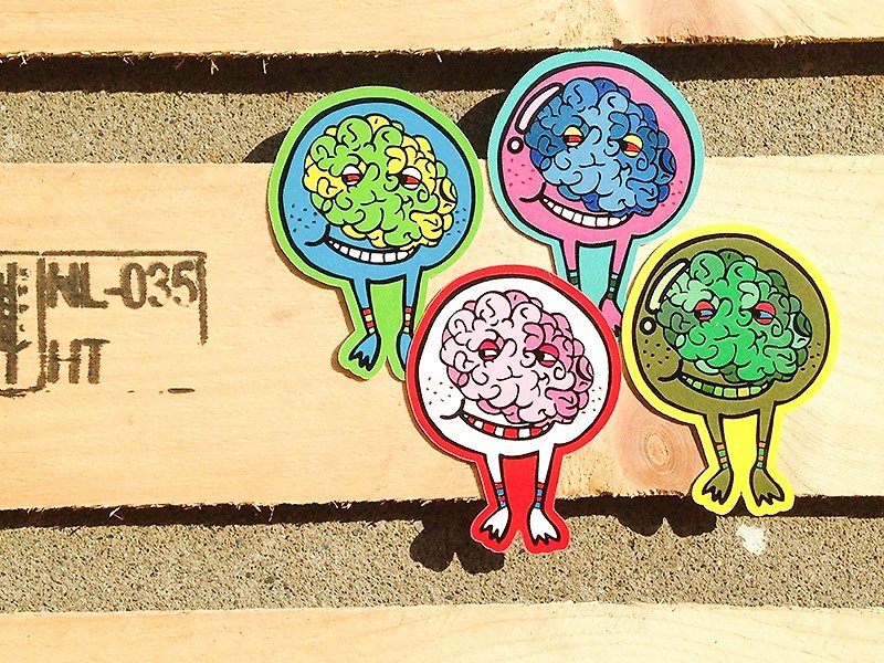 Bubble bug // sticker - Stickers - Waterproof Material Multicolor