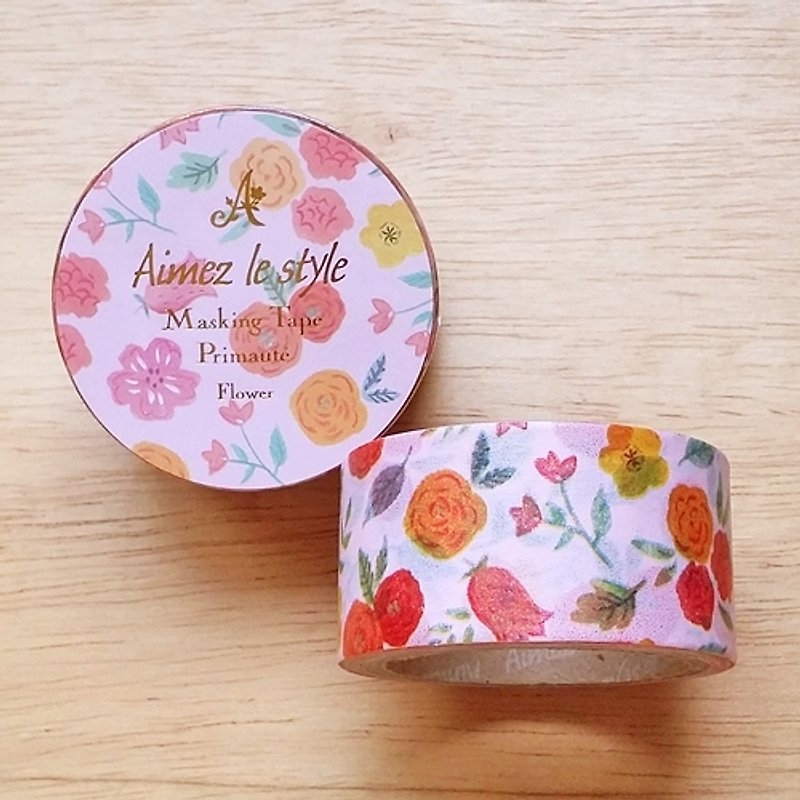 Aimez le style 28mm and paper tape (03478 pink flowers) - มาสกิ้งเทป - กระดาษ สึชมพู