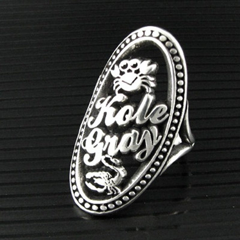 Customized.925 Sterling Silver Jewelry NCRJ00024-Tattoo Ring - กำไลข้อเท้า - โลหะ 