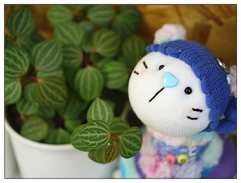 ~ Sheep sister singing music box {} ~ rabbit doll socks + hand-made - Stuffed Dolls & Figurines - Other Materials Blue
