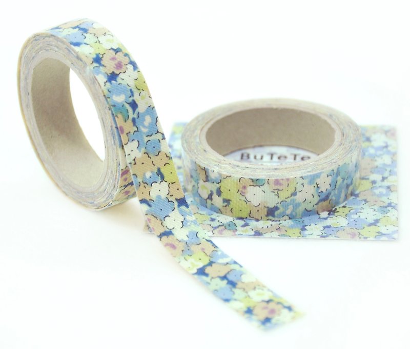 Cloth tape - small floral blue floral [] - Washi Tape - Other Materials Blue