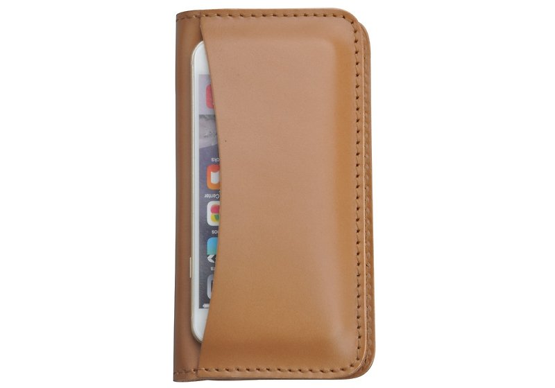 Handmade leather double clutch purse wallet phone sets Apple iphone 4 5s5c 6s plus - อื่นๆ - หนังแท้ 