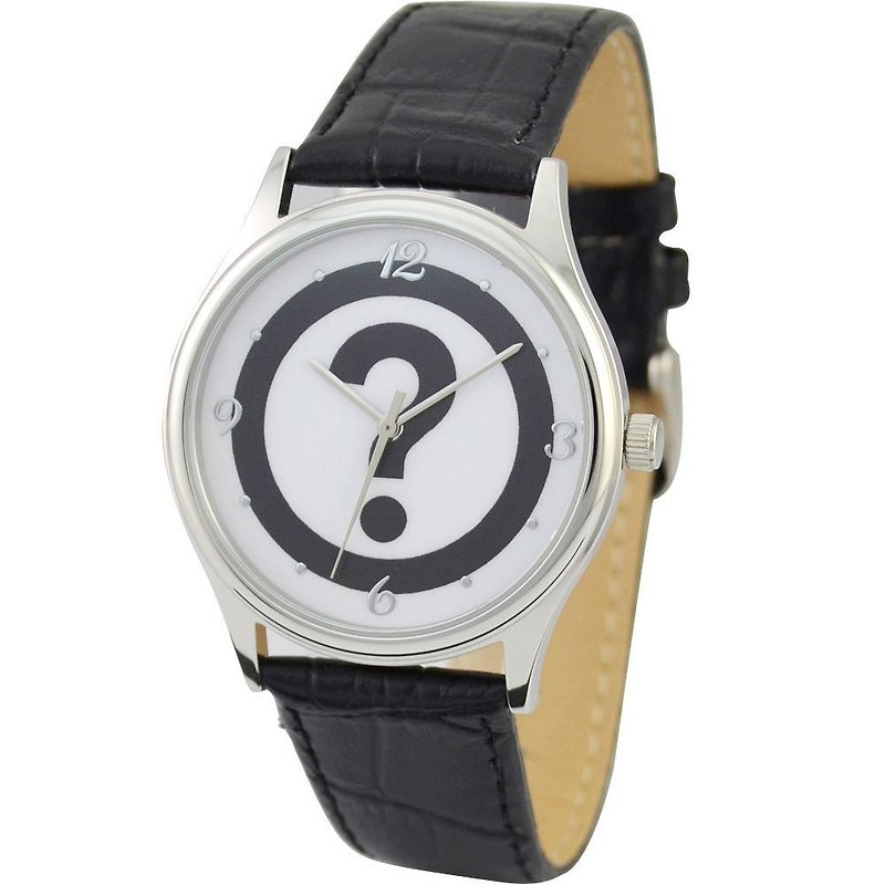 疑問符の腕時計 - 腕時計 - 金属 ブラック