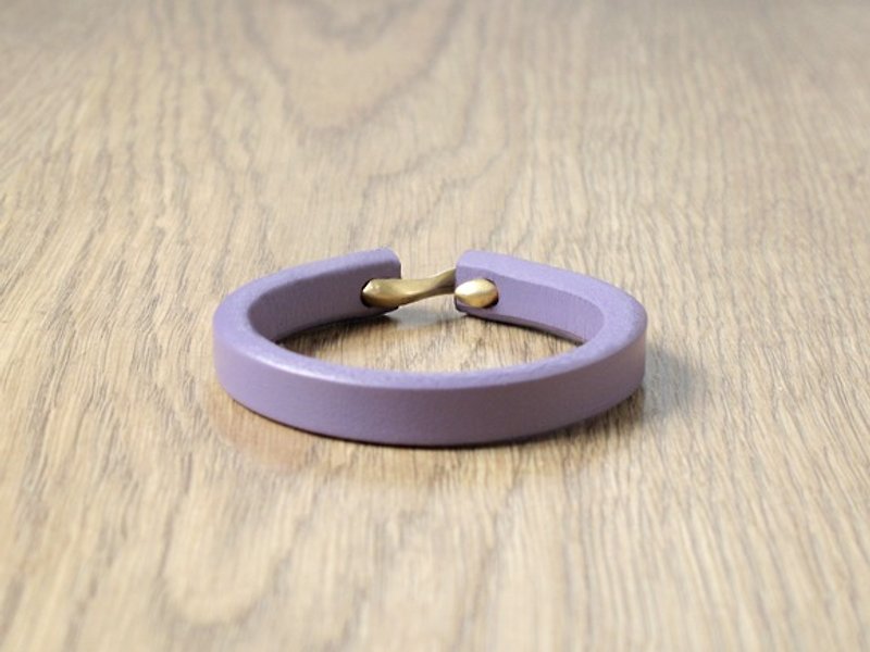handmade leather bracelet, Personalized Simple Style handmade leather bracelet - Bracelets - Genuine Leather Purple