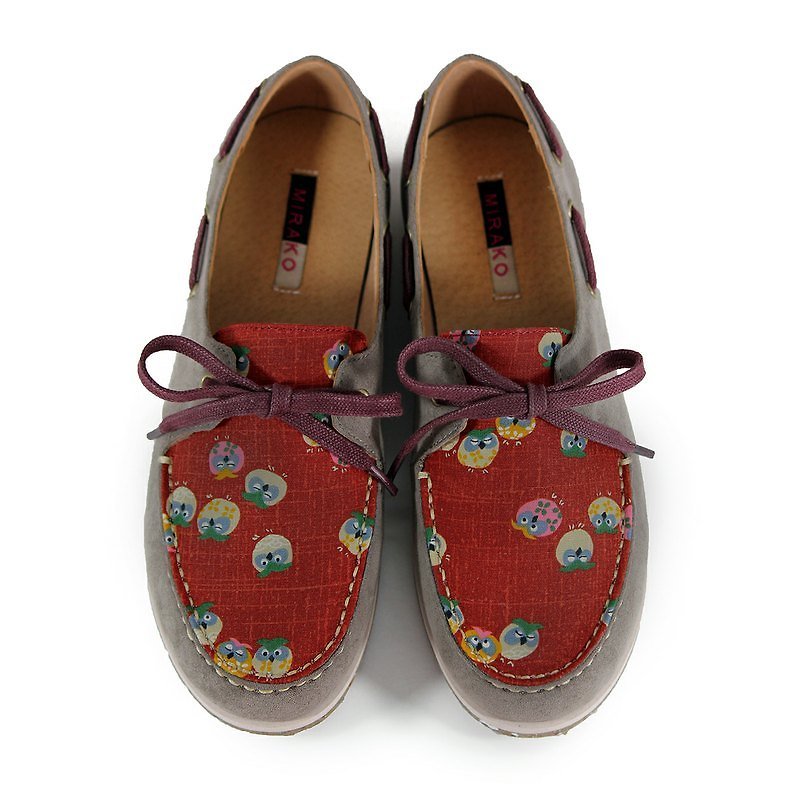 ZOO M1106B Gray Owl - Women's Oxford Shoes - Cotton & Hemp Multicolor
