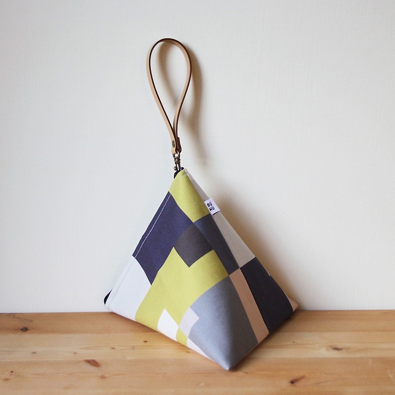 Triangle Bag | Blueprint - กระเป๋าถือ - ผ้าฝ้าย/ผ้าลินิน 
