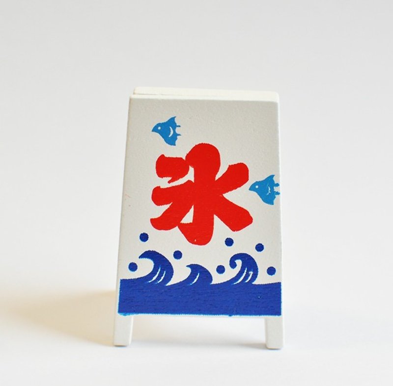 【日本Decole】concombre系列 冰店看板卡片夾★最後乙個 - 文件夾/資料夾 - 木頭 白色