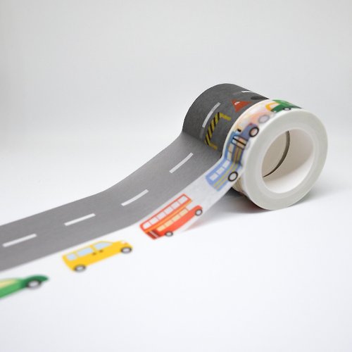 寶包小島 Baby island 道路系列組合包: 馬路+小車子紙膠帶