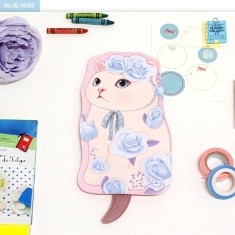 Jetoy,choo choo甜蜜貓第二代娃娃造型萬用包_Blue rose - 化妝包/收納袋 - 塑膠 