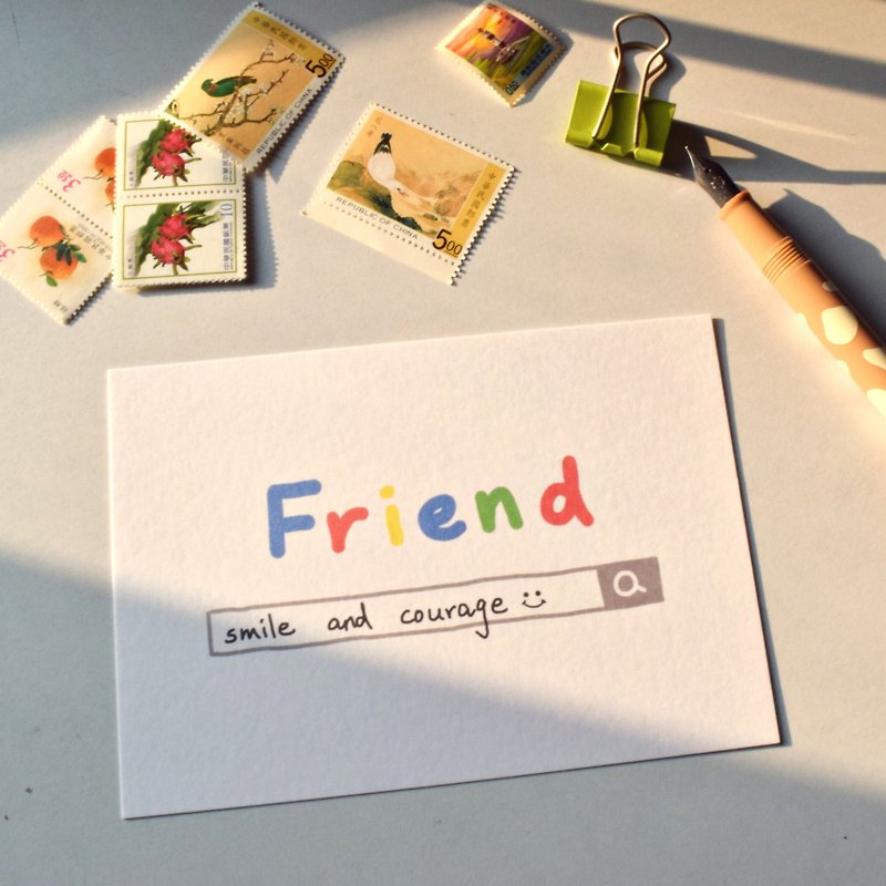 Postcard / Friend / To a friend - Cards & Postcards - Paper 