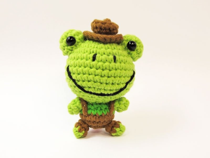 紳士蛙 / 青蛙 /鑰匙圈吊飾 - 鑰匙圈/鑰匙包 - 壓克力 綠色