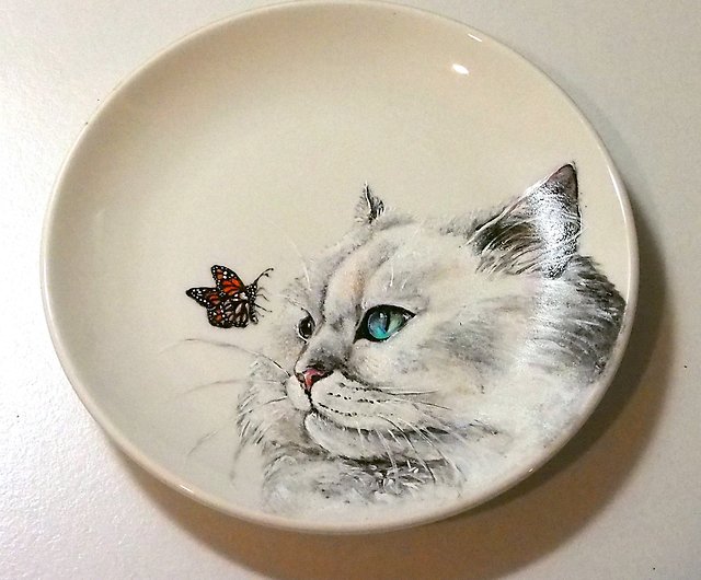 壁掛け飾り皿・デザート皿シリーズ ペルシャ猫のやさしさ - ショップ ...
