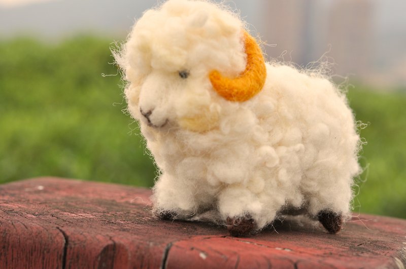 パパ羊の装飾 - 人形・フィギュア - ウール ホワイト