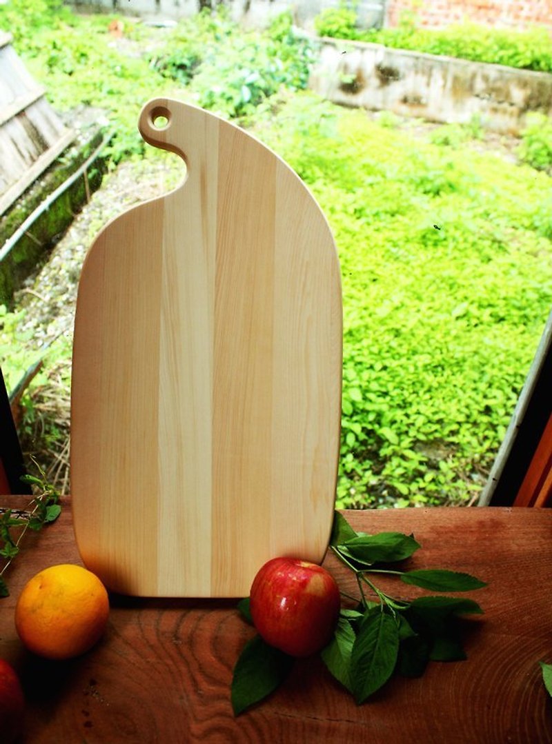 【阿拉斯加扁柏】弧形把手砧板/餐板 - 廚具 - 木頭 咖啡色
