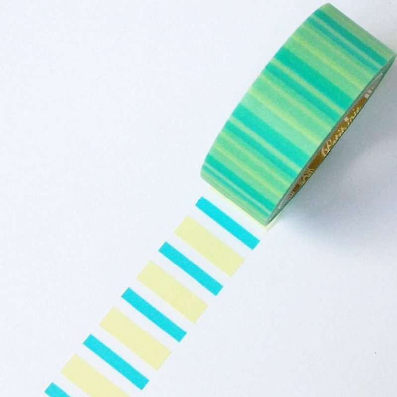 NICHIBAN Petit Joie Mending Tape Maximo Oliveros tape [yellow-green line (PJMD-15S010)] - Washi Tape - Other Materials Yellow