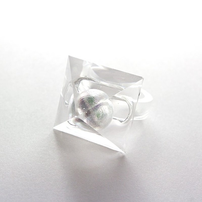 Pyramid ring - General Rings - Other Materials White