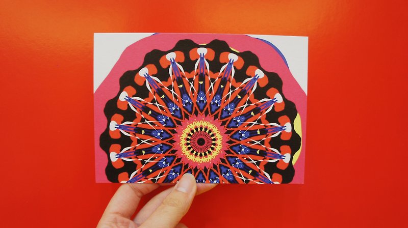 Blooming kaleidoscope postcard - Cards & Postcards - Paper Red