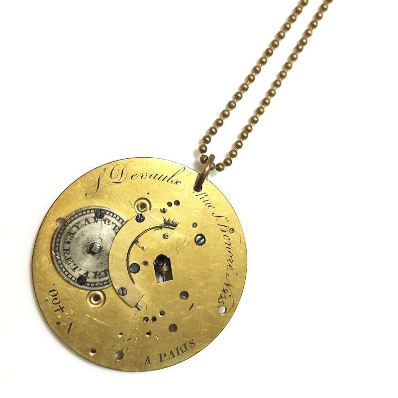 1960 Steampunk蒸汽龐克風格 懷錶鐘錶項鍊 - 項鍊 - 其他金屬 金色