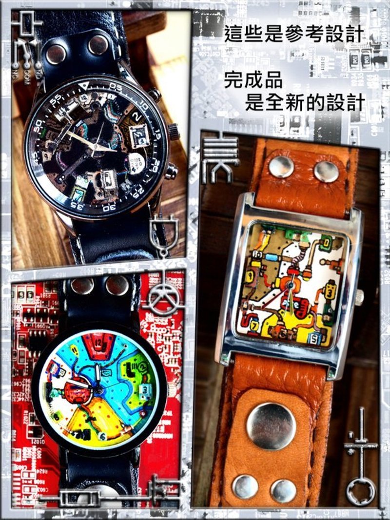 訂造Electronic系列錶面手錶   情人節 禮物 - 其他 - 真皮 多色
