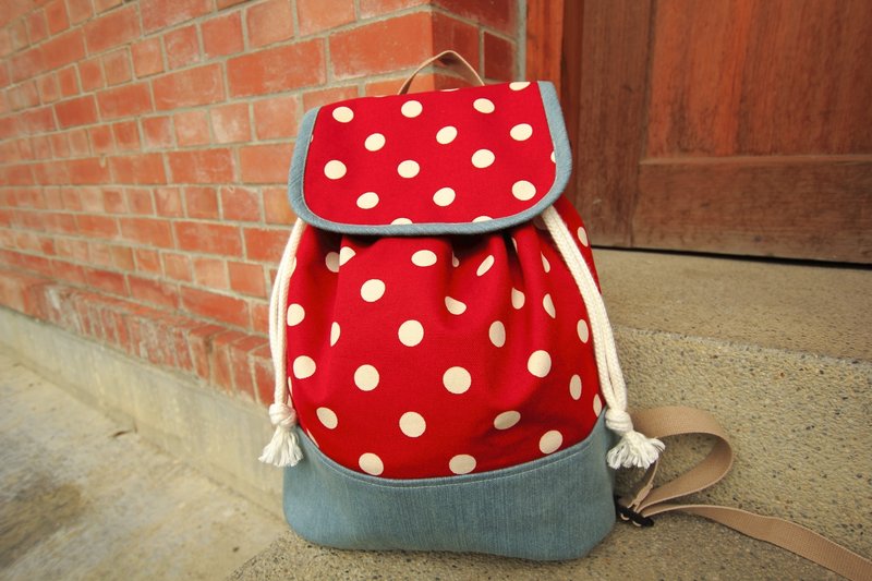 Pu. Leimi Japanese hand made in Japan on the 8th canvas Limited models - Strawberry Sweetheart / beam port Backpack - / tote / shoulder bag (limited number only two while supplies last) - Backpacks - Other Materials Red