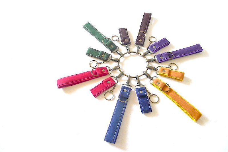 |R• | Color palette key ring | 1 large 1 small (group) - ที่ห้อยกุญแจ - ผ้าฝ้าย/ผ้าลินิน 