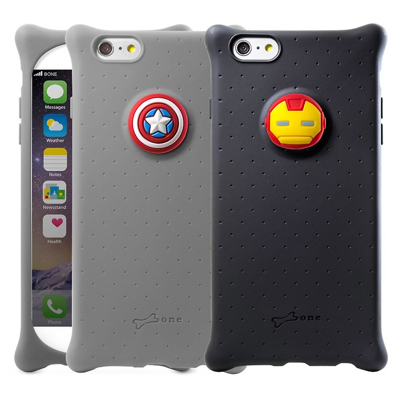 Bone iPhone 6/6S Plus 泡泡保護套 - 美國隊長 / 鋼鐵人 - 手機殼/手機套 - 矽膠 多色