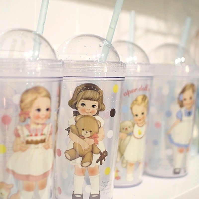 Korea Afrocat paper doll mate ice tumbler Slurpee cups of coffee fruit cola cute - แก้วมัค/แก้วกาแฟ - พลาสติก หลากหลายสี