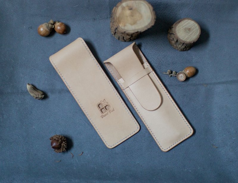 Leather Handmade Leather Pen Case/Tool Case (Original Leather Color) - Pen & Pencil Holders - Genuine Leather 