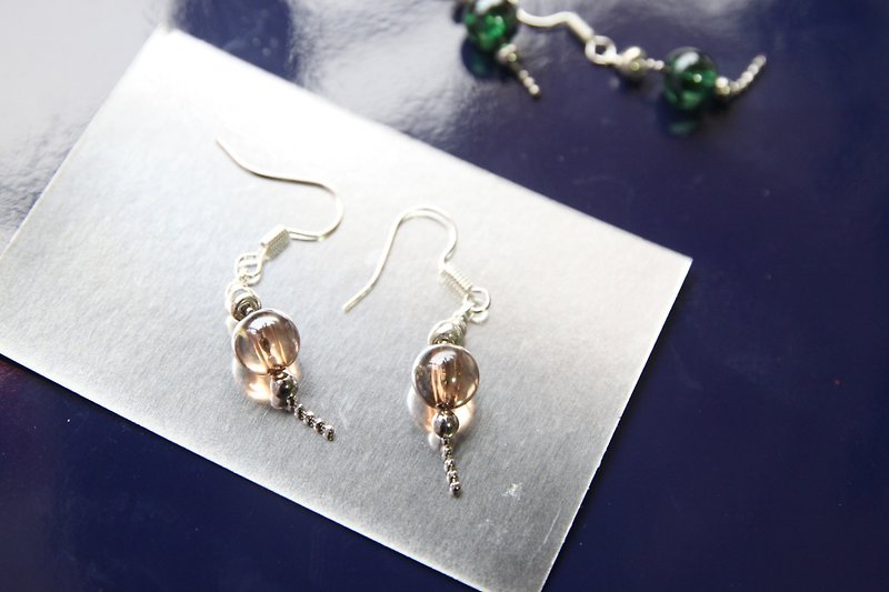 Brown jelly bead earrings - Earrings & Clip-ons - Plastic Brown