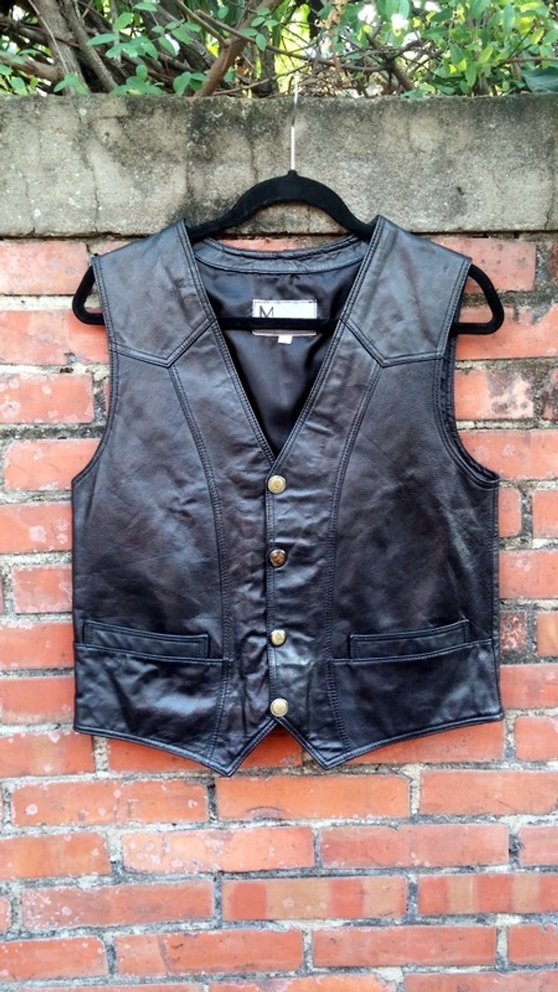 Gentleman leather vest - Men's Tank Tops & Vests - Genuine Leather 