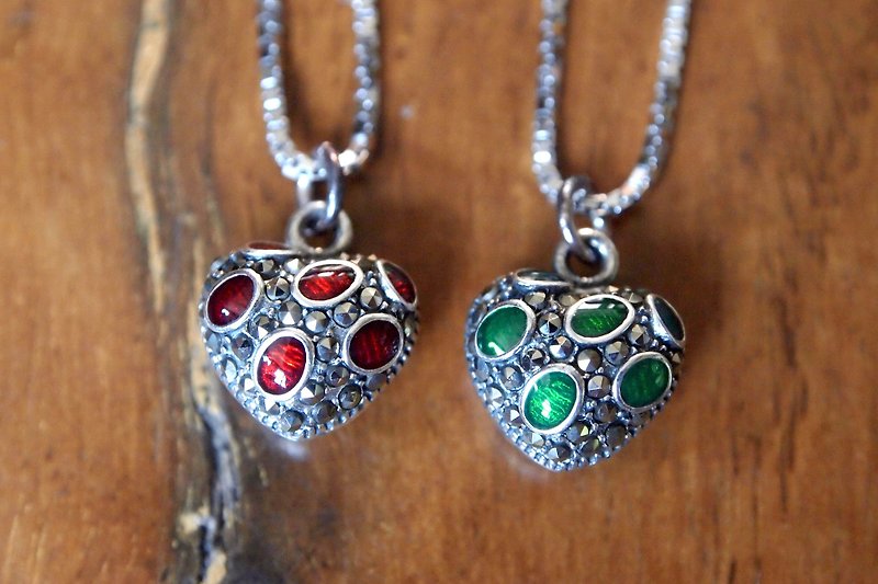 "One Dou" heart-shaped hanging Sui, silver chain, accessories - สร้อยคอ - กระดาษ 
