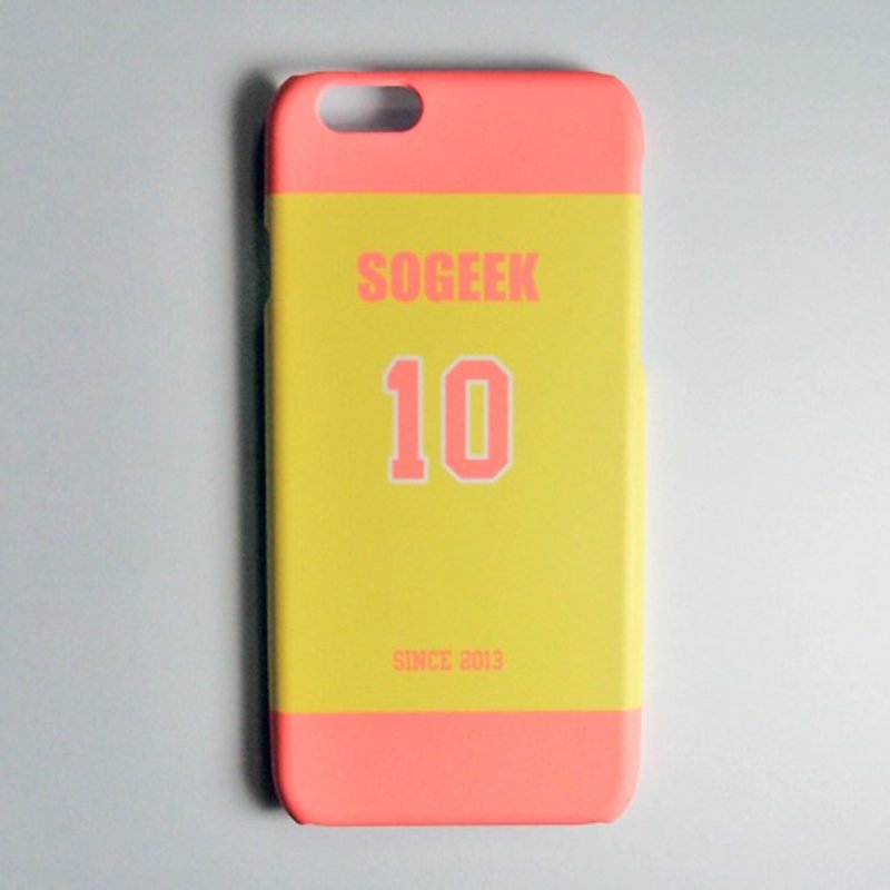SO GEEK 手機殼設計品牌 THE JERSEY GEEK 球衣背號客製款 028 - 手機殼/手機套 - 塑膠 黃色