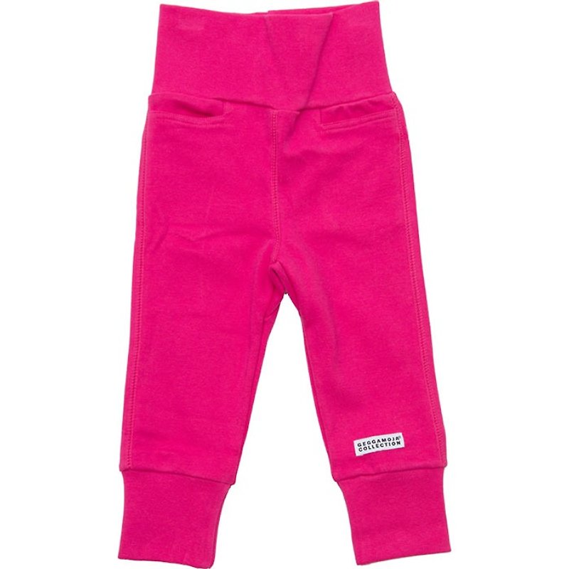 【Swedish children's clothing】Organic cotton onesies pants newborn to 3 years old Peach - Pants - Cotton & Hemp Red