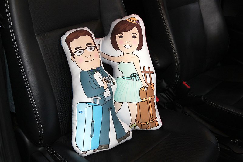 [Customized shape pillow 50 cm with design file] 2 pillows - Stuffed Dolls & Figurines - Other Materials Multicolor