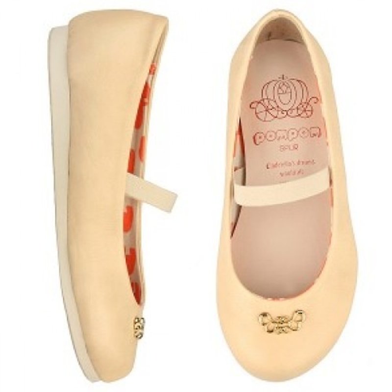 WITH FREE GIFT – SPUR Elastic band kid flats 7609 BEIGE (Cannot be exchanged) - อื่นๆ - หนังเทียม 