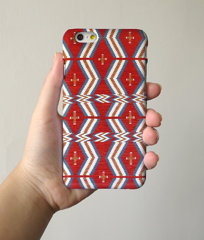 Navajo pattern red classic tribal 44  3D Full Wrap Phone Case, available for  iPhone 7, iPhone 7 Plus, iPhone 6s, iPhone 6s Plus, iPhone 5/5s, iPhone 5c, iPhone 4/4s, Samsung Galaxy S7, S7 Edge, S6 Edge Plus, S6, S6 Edge, S5 S4 S3  Samsung Galaxy Note 5, N - Phone Cases - Plastic 