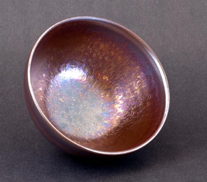 Yaobian Purple Gold Tianmu Hand-pulled Tea Bowl - Medium【Selected Premium Edition】│Mother's Day Gift Box - ถ้วย - วัสดุอื่นๆ สีทอง