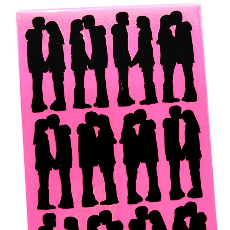 Couple Stickers - สติกเกอร์ - วัสดุกันนำ้ สีดำ