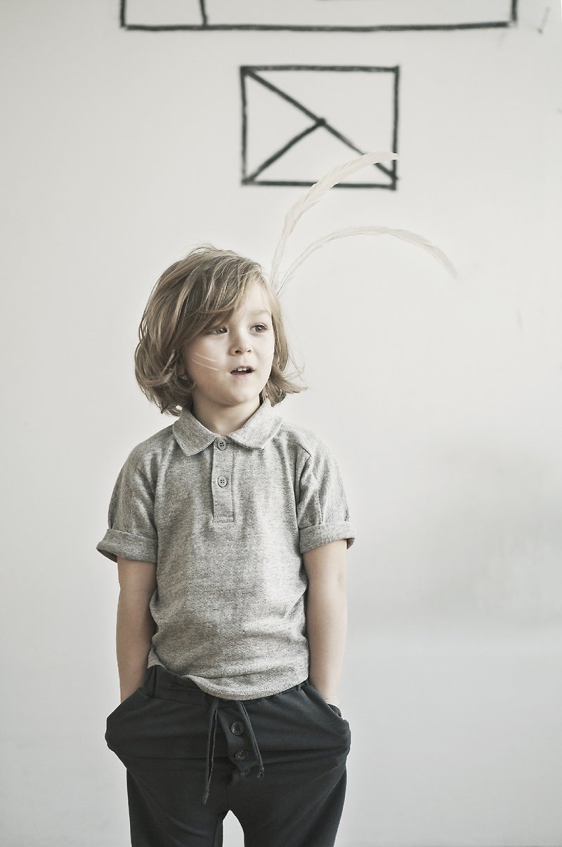 2014 spring and summer kids on the moon limited grey top/brave new boy - Other - Cotton & Hemp Gray